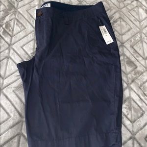 (2) Bermuda length Navy Blue shorts from old navy